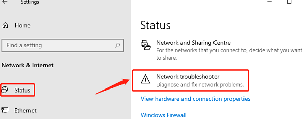 run-network-troubleshooter