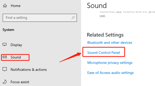 click-sound-control-panel