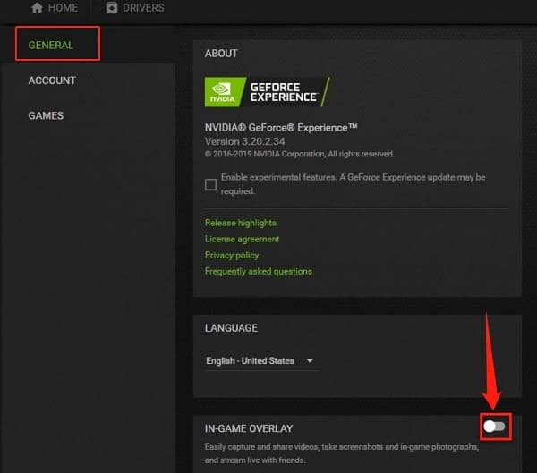 disable-nvidia-geforce-experience-overlay