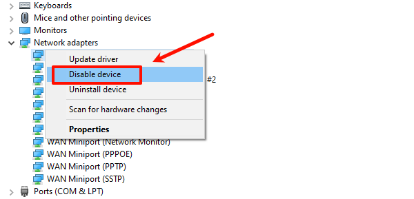 select-disable-device