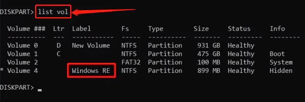 confirm-the-recovery-partition