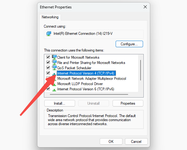 internet-protocol-version-4 (TCP/IPv4)