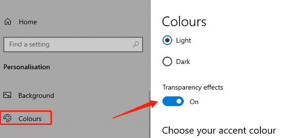 check-taskbar-transparency-settings