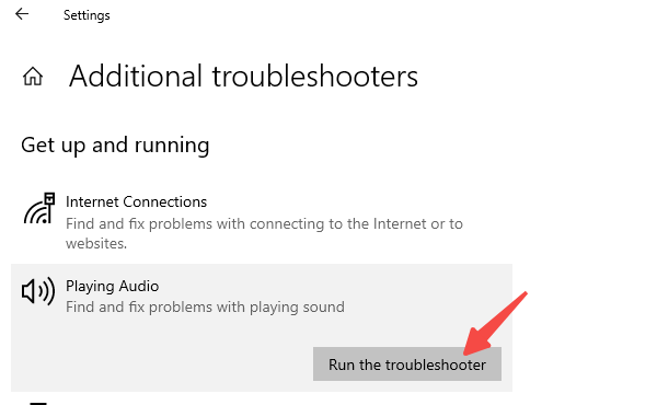 check-audio-troubleshooter