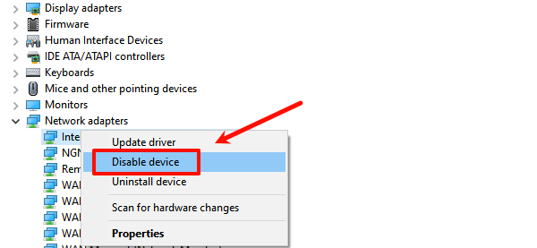 select-disable-device